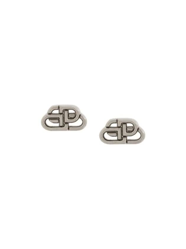 Luxury Balenciaga Trending 2025 BB Logo Stud Earrings Silver