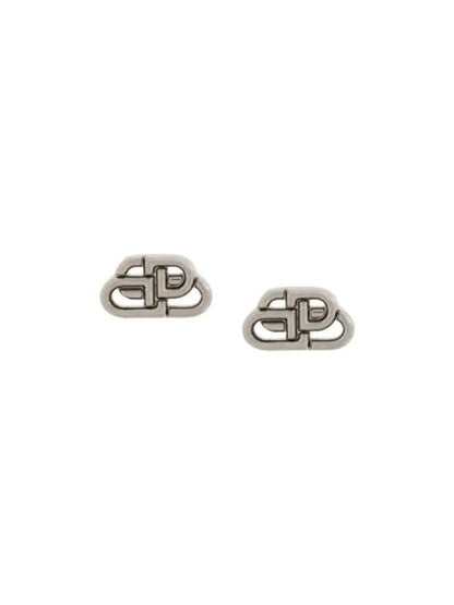 Luxury Balenciaga Trending 2025 BB Logo Stud Earrings Silver