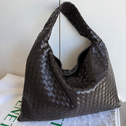 Bottega Veneta Hop Large Leather Fondant Chocolate Brown Hobo Bag