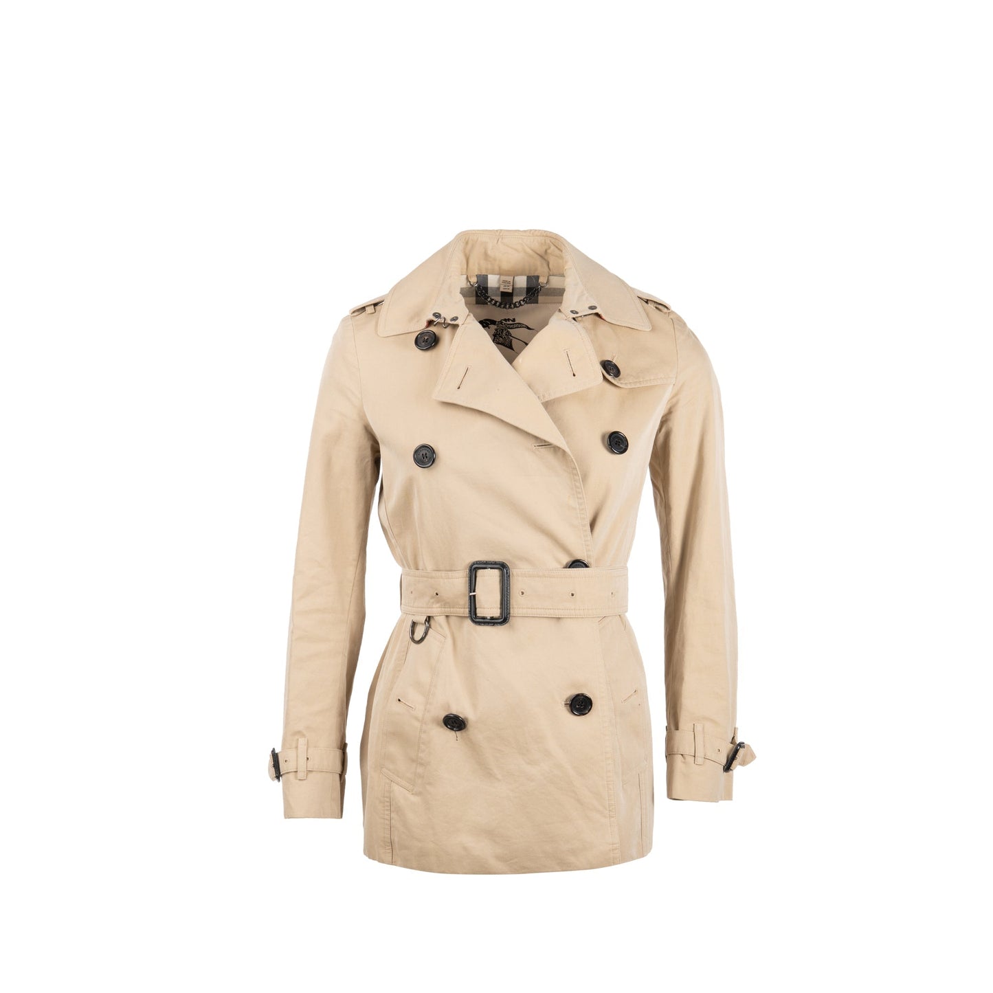 Burberry Size UK2 Short Trench Coat Beige