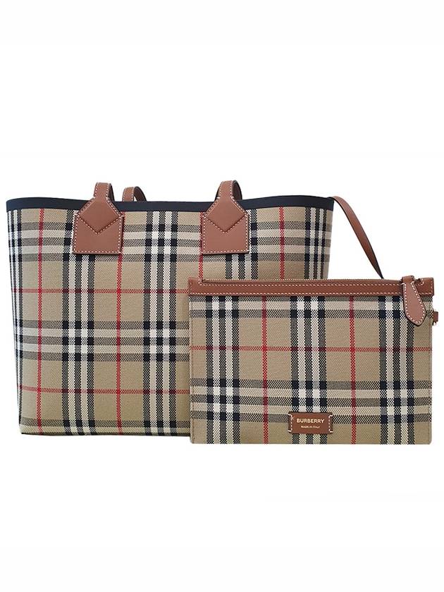 Luxury Burberry Small London Tote Bag Briar Brown Black