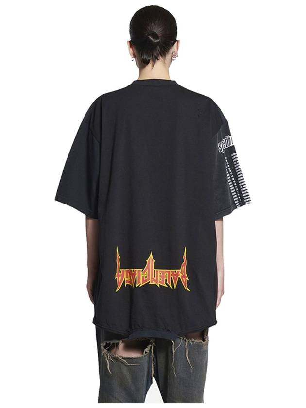 Luxury Balenciaga Trending 2025 Speed Hunter Upside Down Oversized Short Sleeve T-shirt Black