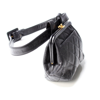 Chanel Kisslock Vintage Bum Caviar Bag