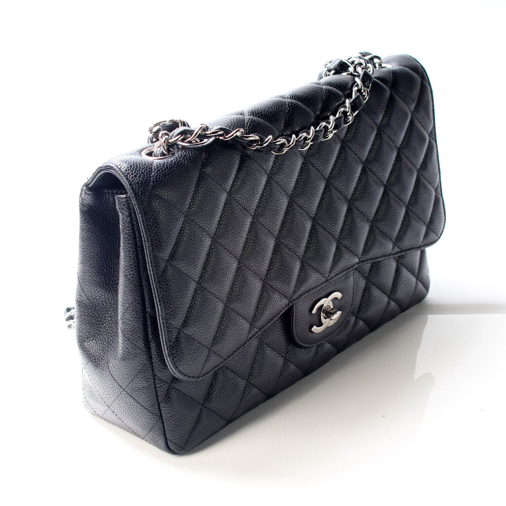 Chanel Classic Flap Jumbo Caviar Bag