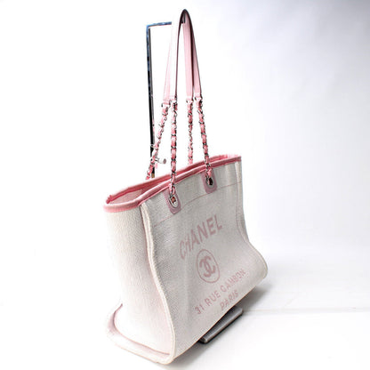 Chanel Deauville Canvas Small Tote Bag
