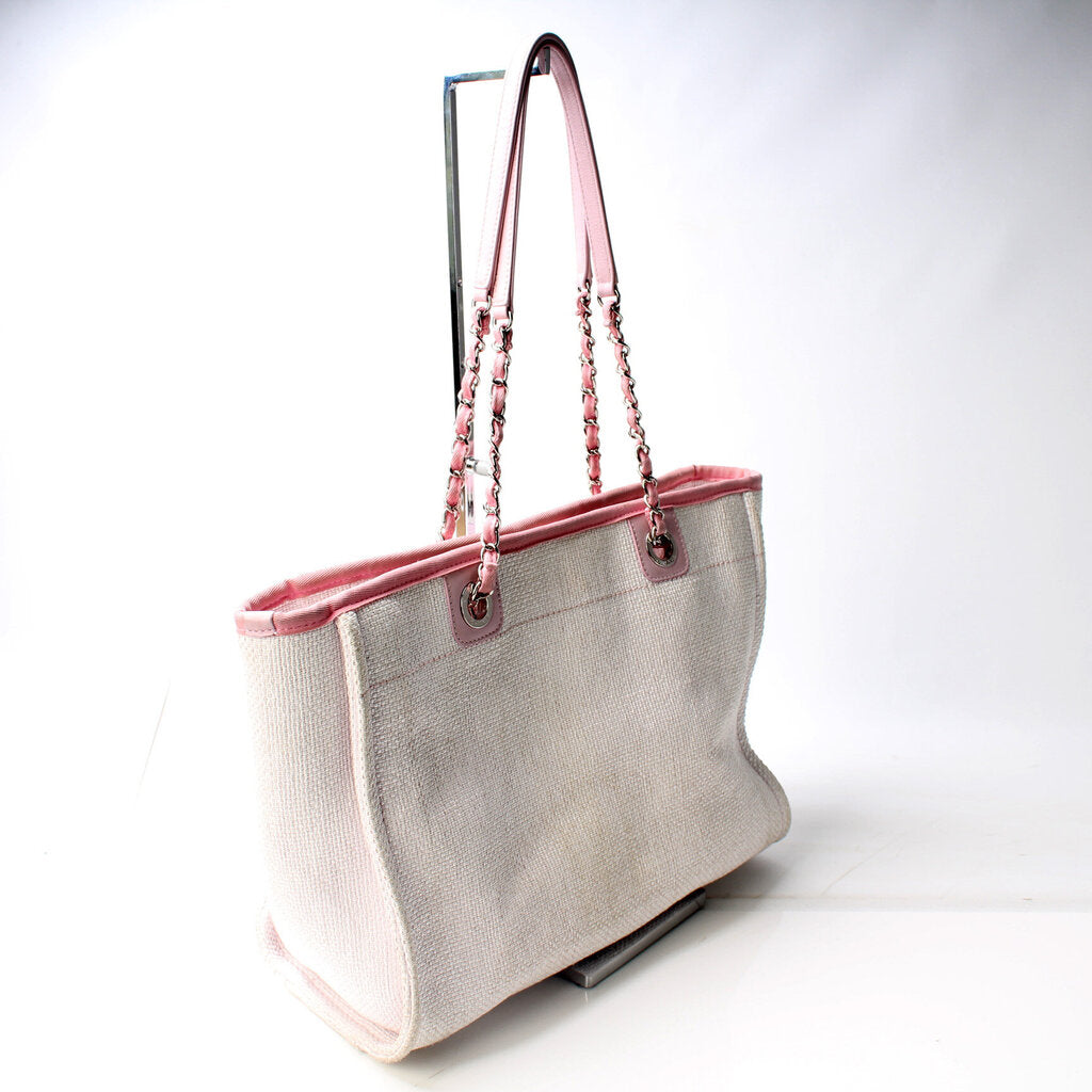 Chanel Deauville Canvas Small Tote Bag