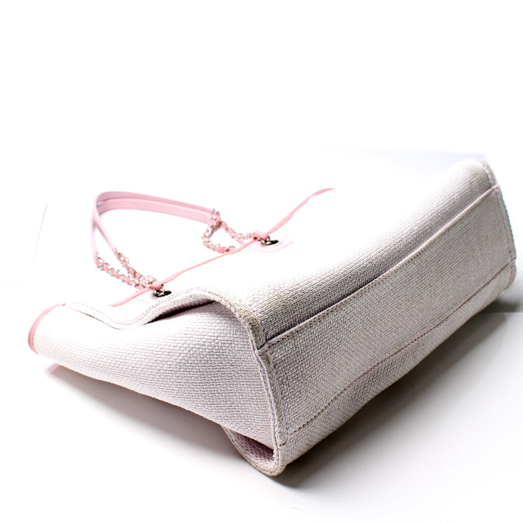 Chanel Deauville Canvas Small Tote Bag