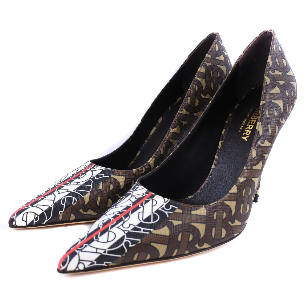 BURBERRY pumps 8018752 1003 PVC , Calfskin Brown Monogram Women 36