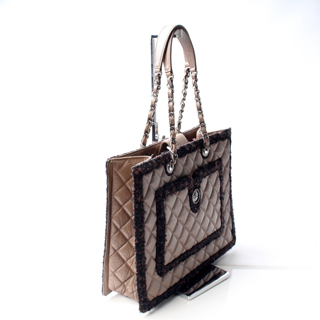 Chanel Tweed Trim Shopping Tote 20 Mil Bag
