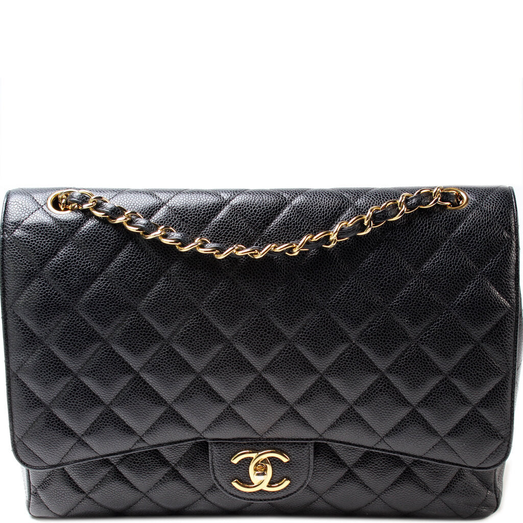 Chanel Classic Flap Maxi Caviar 14-16M Bag