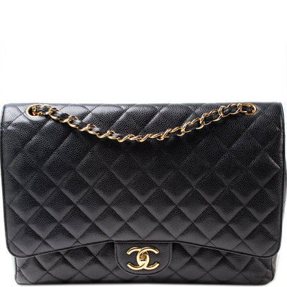Chanel Classic Flap Maxi Caviar 14-16M Bag