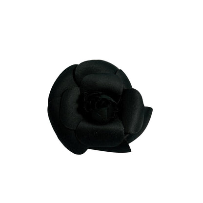 CHANEL Brooch black corsage Camelia Women