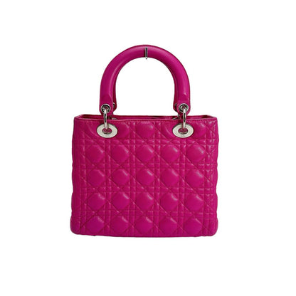 Dior Handbag lambskin Lambskin Pink 2WAY handbag Canage