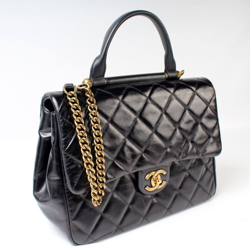 Chanel Gold Bar Top Handle Flap 23M Bag