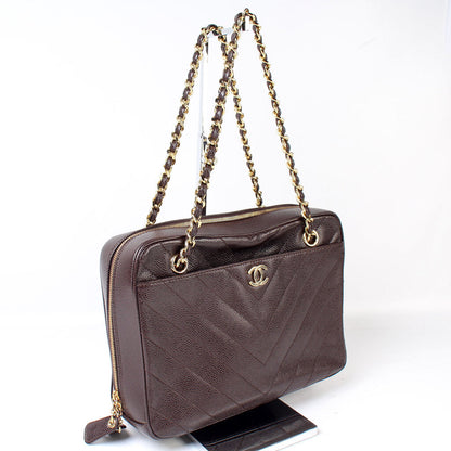 Chanel CC Chevron Pocket Camera Caviar 6M Bag