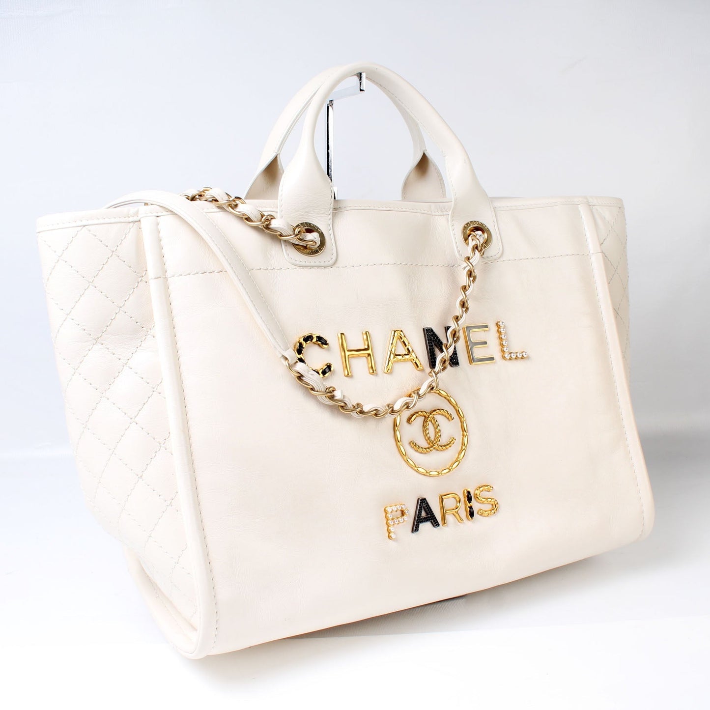 Chanel Deauville Charms Leather Medium Bag