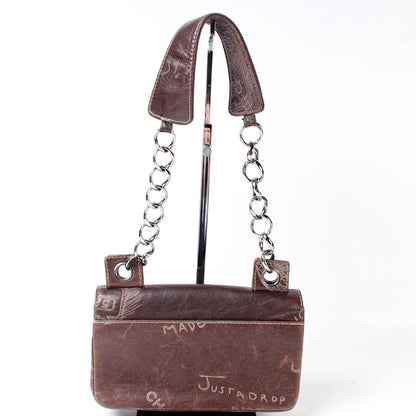 Chanel Classic Graffiti Embellished Leather Flap 8M Bag