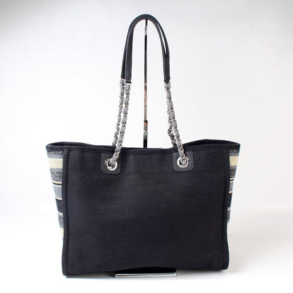 Chanel Deauville Canvas Tote Small 26M Bag
