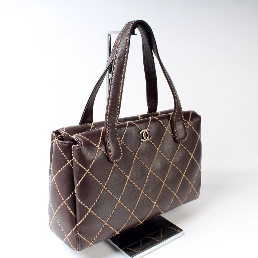 Chanel Surpique Stitch Small Satchel Bag