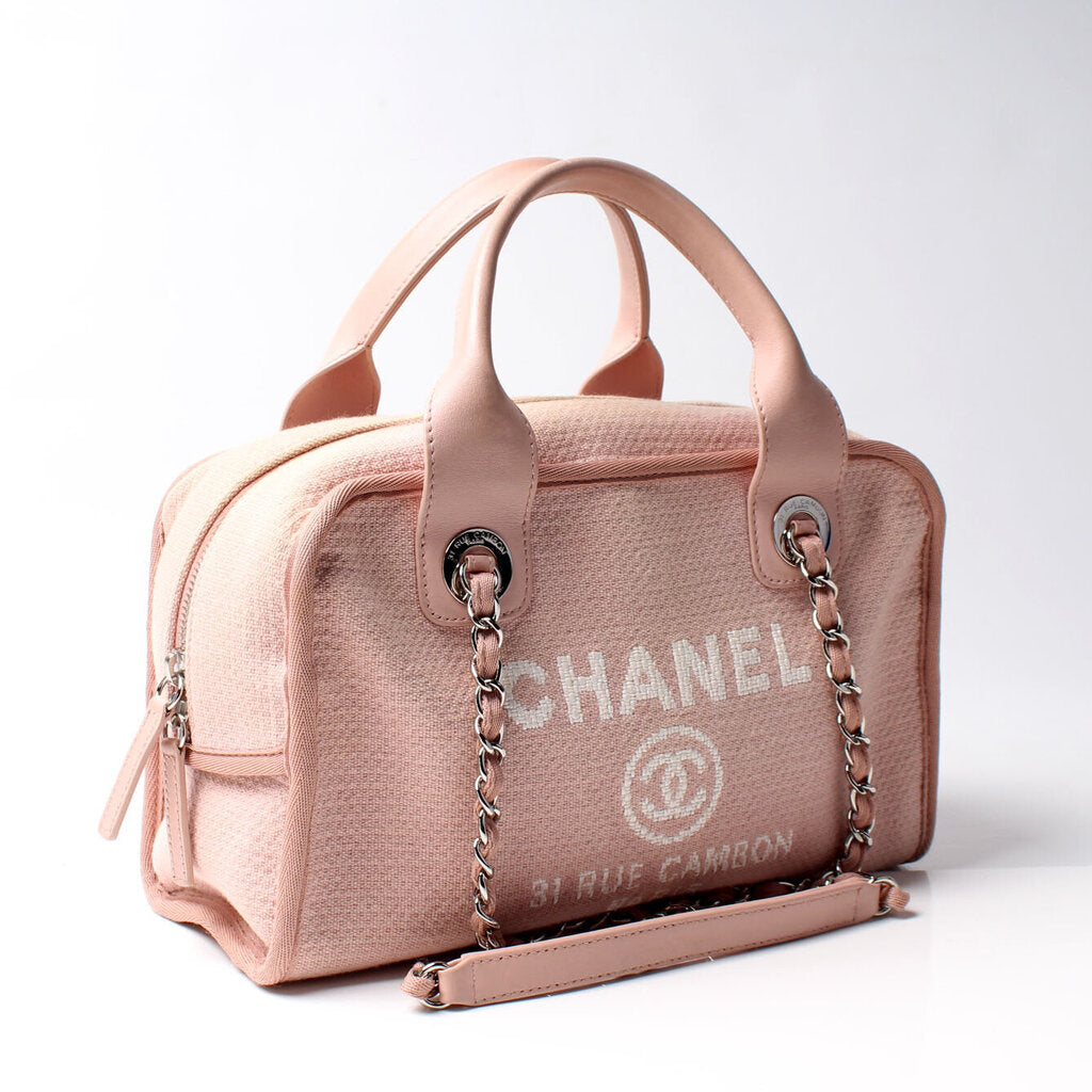 Chanel Deauville Bowling Canvas 20M Bag