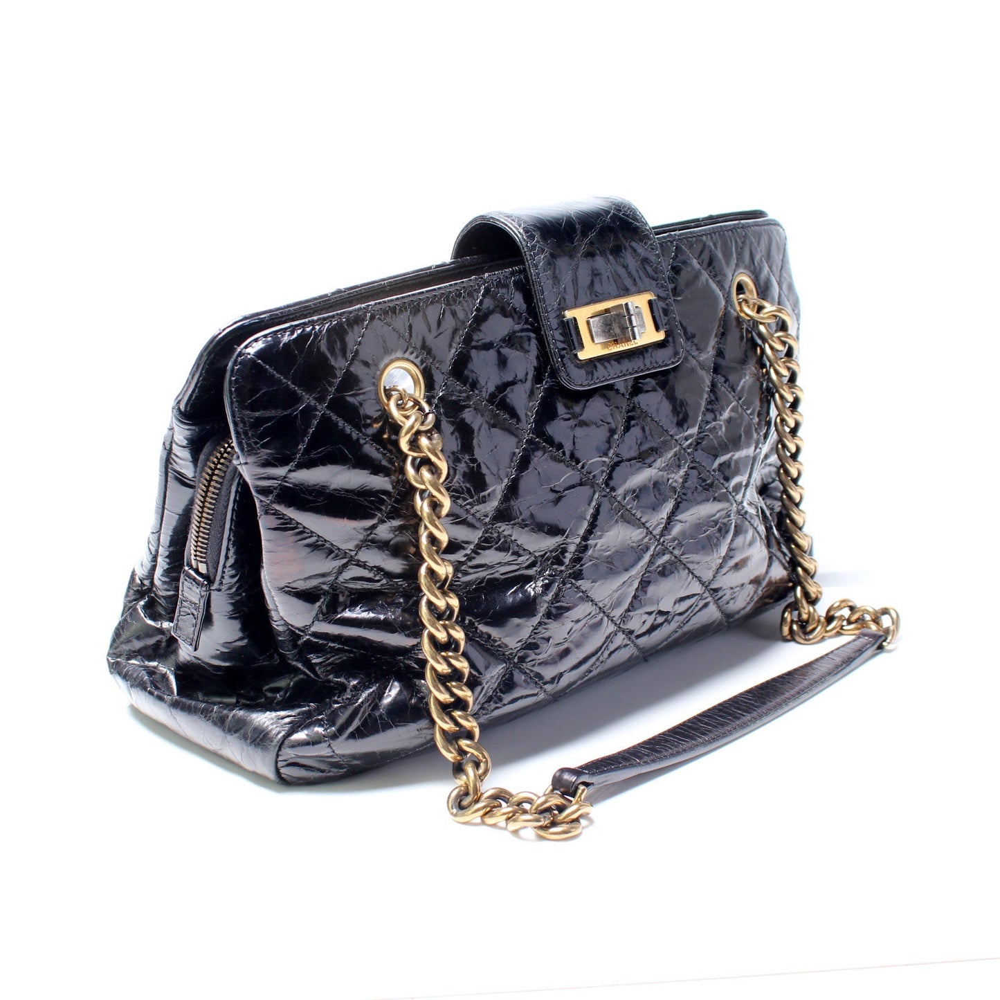 Chanel Mademoiselle Zip Shopping Glazed 15M Bag