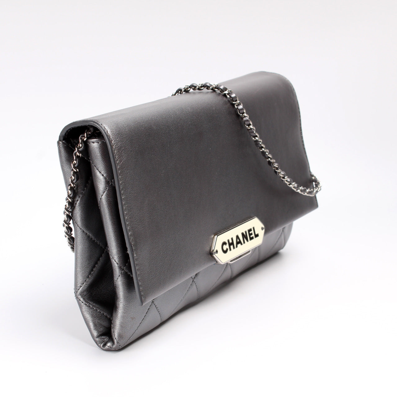 Chanel Chain Clutch Retro Label Lambskin 23M Bag