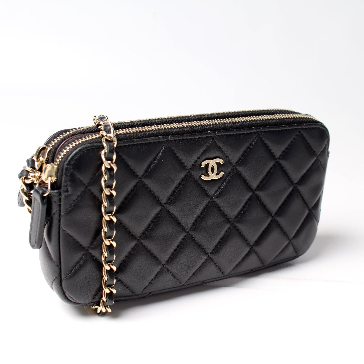 Chanel WOC CC Double Zip Bag