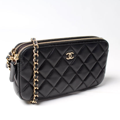 Chanel WOC CC Double Zip Bag