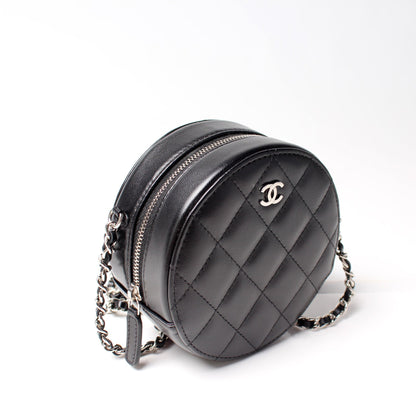 Chanel Round Clutch With Chain Lambskin 30M Bag