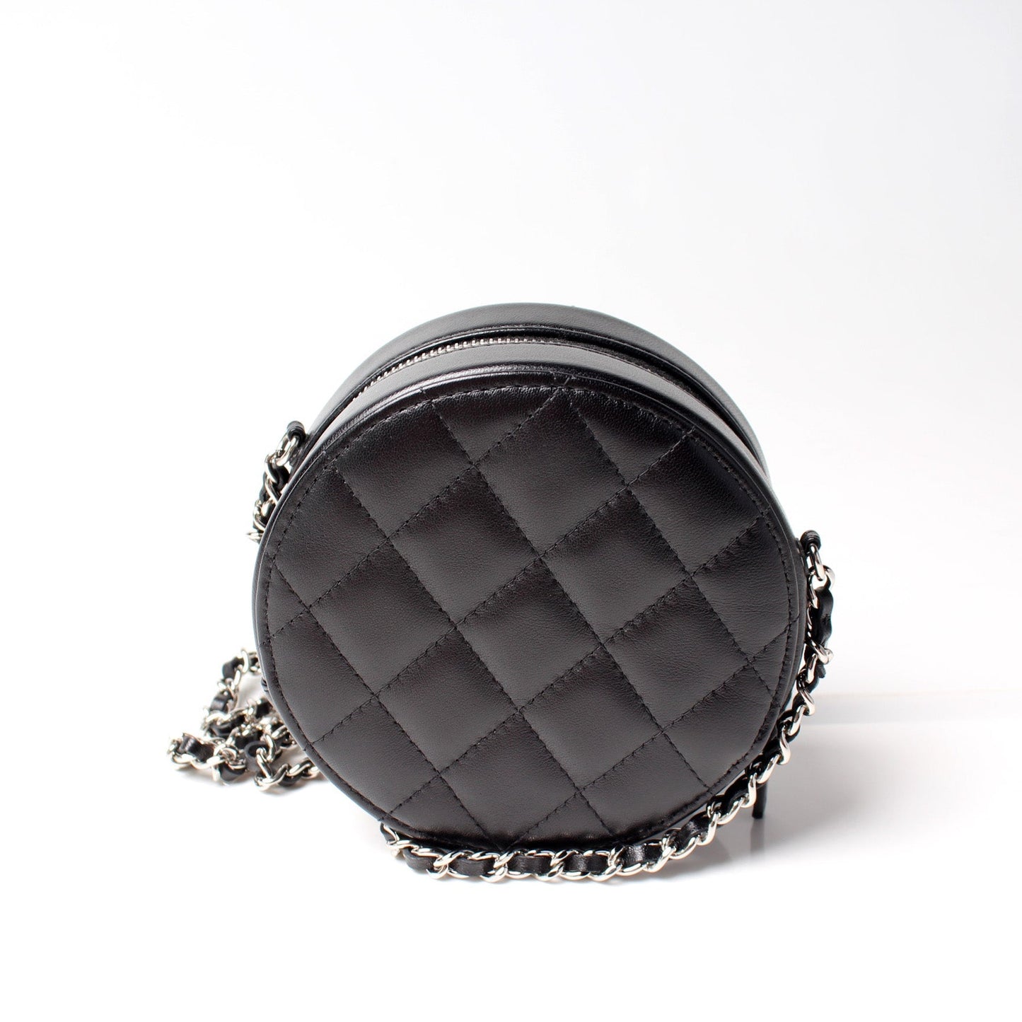 Chanel Round Clutch With Chain Lambskin 30M Bag