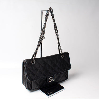 Chanel French Riviera Flap Medium Caviar Bag