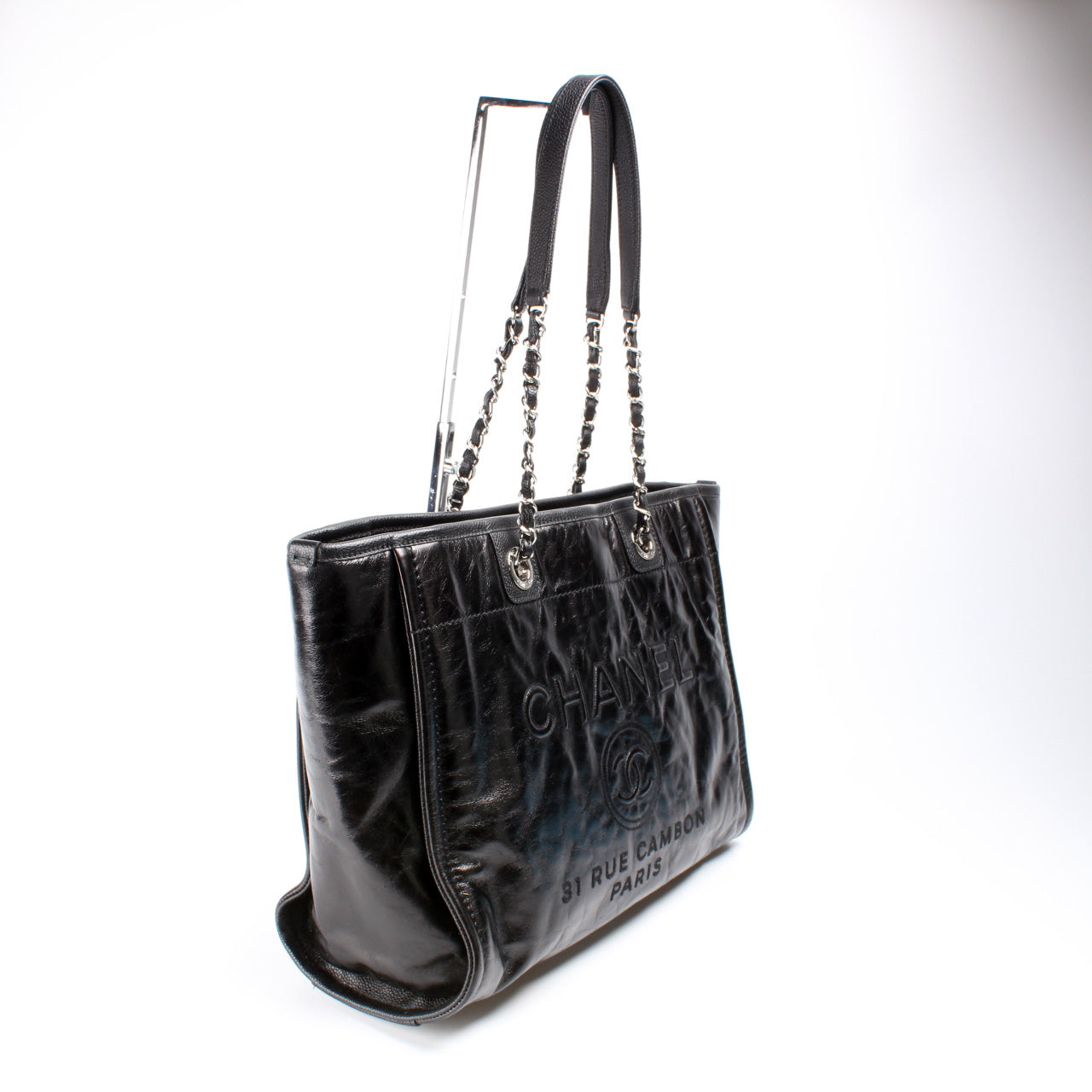 Chanel Deauville Small Glazed Calf Bag