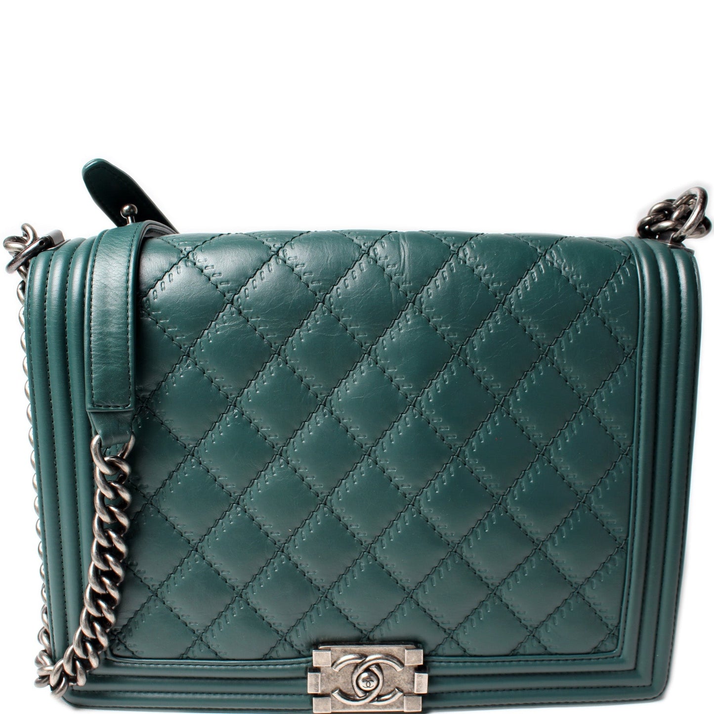 Chanel Boy Flap Large Calfkin Embellished Stitch 18M Bag