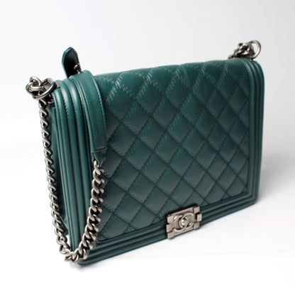 Chanel Boy Flap Large Calfkin Embellished Stitch 18M Bag