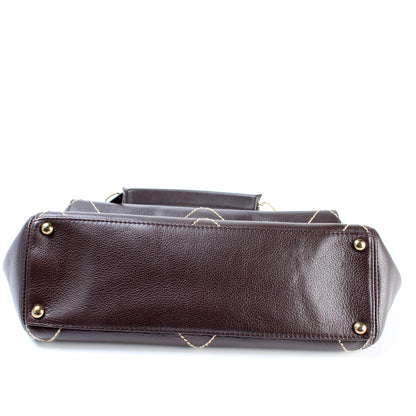 Chanel Surpique Vintage Leather Flap Bag