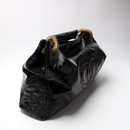 Chanel Patent Leather Rock and Chain Hobo Large Bag