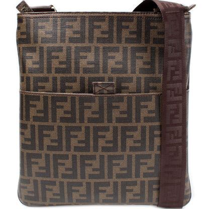 Fendi 7VA207 Spalmati Zucca Flat Messenger Bag