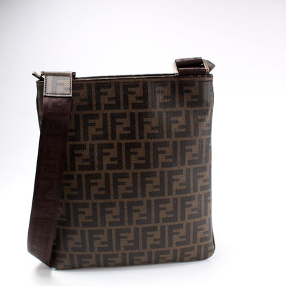 Fendi 7VA207 Spalmati Zucca Flat Messenger Bag