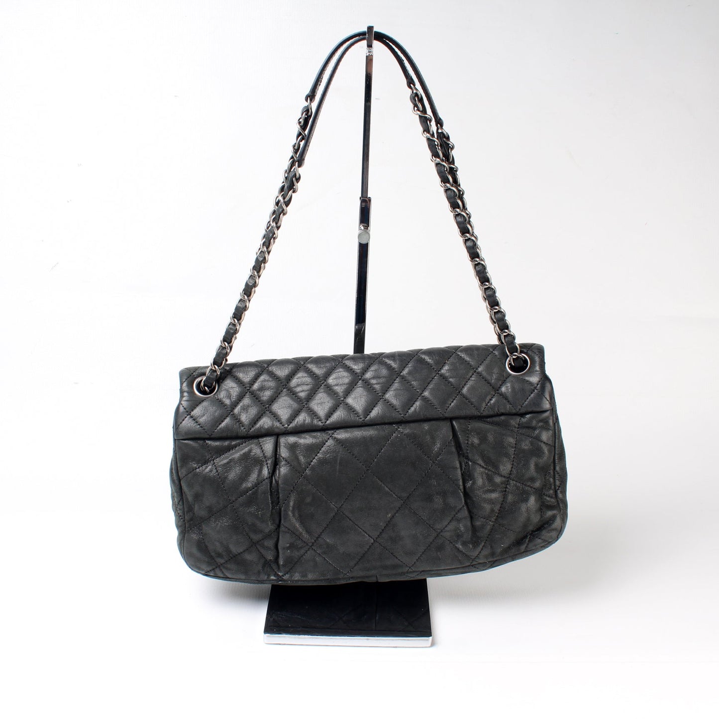 Chanel Coco Pleats Flap Iridescent Calfskin Large Bag