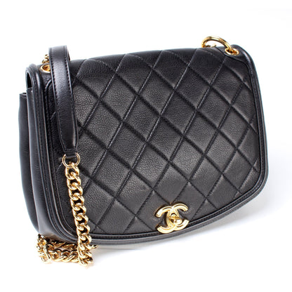 Chanel Underline Flap Quilted Calfskin 28M Bag