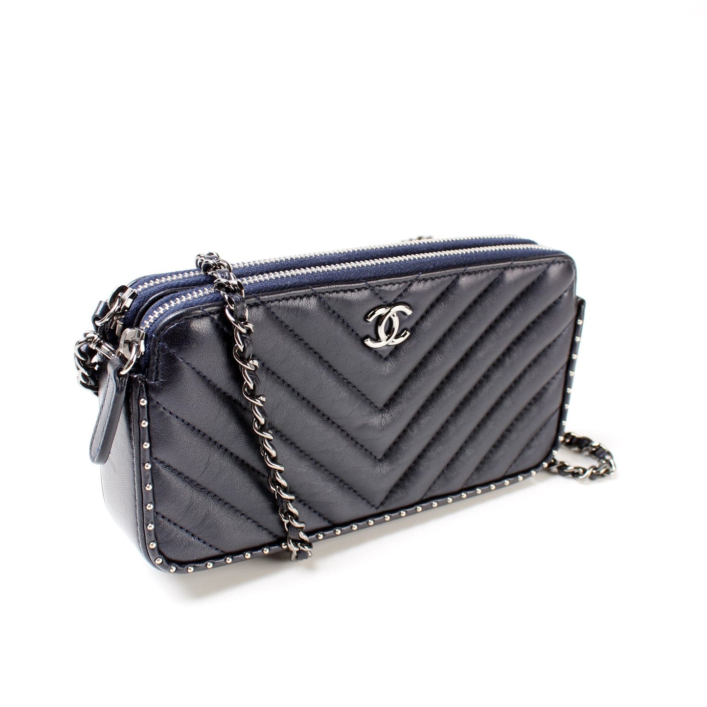 Chanel WOC Double Zip 26M Studded Bag