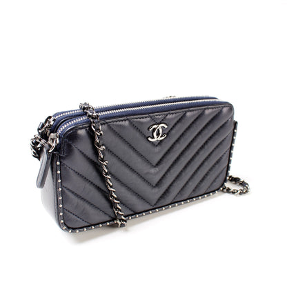 Chanel WOC Double Zip 26M Studded Bag