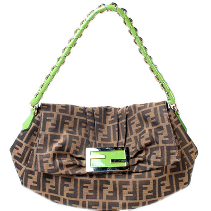 Fendi 8BR614 Zucca Mia Flap Bag