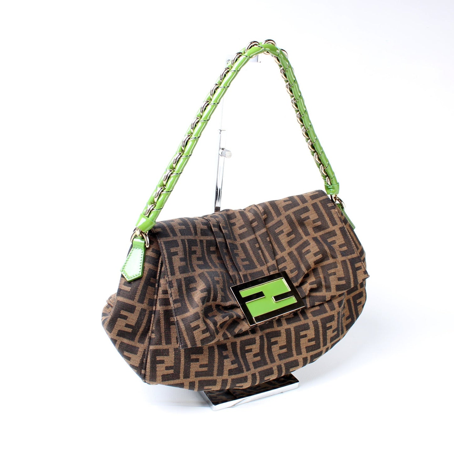 Fendi 8BR614 Zucca Mia Flap Bag