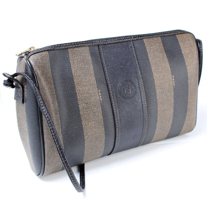 Fendi Pequin Stripe Vintage Crossbody Bag
