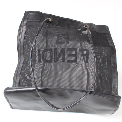 Fendi Mesh FF Logo Shopping Tote Bag