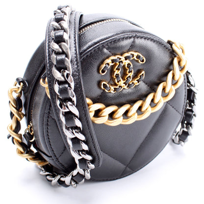 Chanel 19 Round Clutch Goatskin 29M Bag