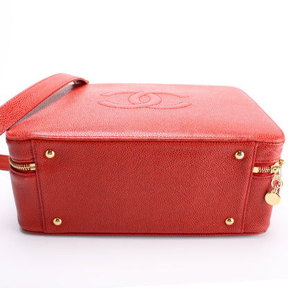 Chanel Lunchbox Vanity Case Caviar 5M Bag