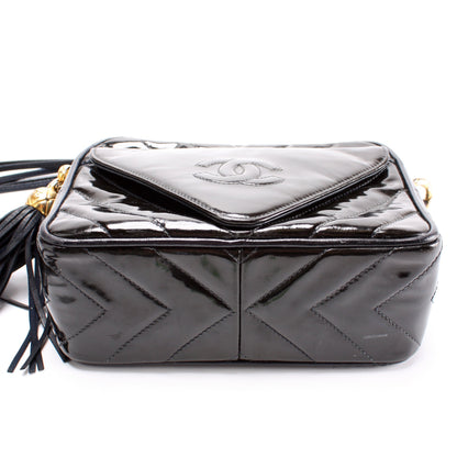 Chanel CC Tassel Camera Case Patent Vintage Bag