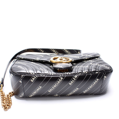 Gucci 443497 X Balenciaga GG Marmont Shoulder Small Bag